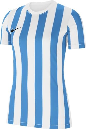 Nike Damska koszulka Striped Division Iv Jersey Ss Women T-Shirt White/University Blue/Black M