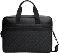 Torebki damskie - Tommy Hilfiger Męska torba komputerowa TH MONOGRAM AM0AM13491 torba na komputer, czarna (czarna), OS, czarny (czarny), rozmiar uniwersalny - miniaturka - grafika 1