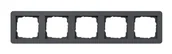Klawisze i ramki - Gira Ramka pięciokrotna E1 - antracyt - miniaturka - grafika 1
