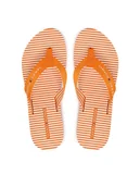 Klapki i japonki damskie - Tommy Hilfiger Japonki Th Ithaca Stripe Summer Sandal FW0FW09192 Pomarańczowy - miniaturka - grafika 1