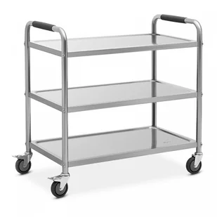 Wózek kelnerski - 3 półki - do 195 kg - półki: 90 x 50 cm - Royal Catering RCSW-3R.2K - Wózki serwisowe - miniaturka - grafika 1