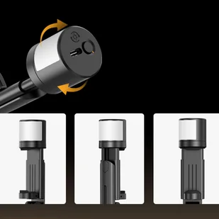 Selfie Stick Alogy Techsuit kijek do zdjęć selfie Tripod bezprzewodowy Bluetooth Remote z pilotem Black - Selfie stick - miniaturka - grafika 5