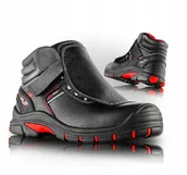 Obuwie robocze - Trzewiki ochronne VM FOOTWEAR Bolton 5080-S3L, rozm. 45, czarno-czerwone - miniaturka - grafika 1