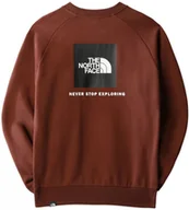 Bluzy męskie - bluza męska THE NORTH FACE RAGLAN RED BOX CREW Dark Oak - miniaturka - grafika 1