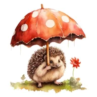 Pasmanteria - Naprasowanka Jeż śmieszny zabawny art 27 - miniaturka - grafika 1