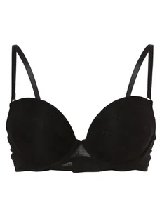 GUESS - Damski biustonosz push-up z wypełnieniem, czarny - Biustonosze - miniaturka - grafika 1