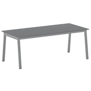 B2B Partner Stół PRIMO BASIC z szarosrebrnym stelażem, 2000 x 900 x 750 mm, grafitowy 499072 - Stoły warsztatowe - miniaturka - grafika 1