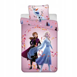 Bawełniana Pościel Frozen 140x200 cm Różowy Sen Elsy i Anny - Pościel dla dzieci - miniaturka - grafika 1