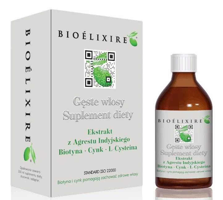 Bioelixire sumplement diety przeciw wypadaniu włosów &quot;Gęste Włosy&quot; 300ml