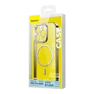 Zestaw Etui Baseus Glitter Magnetic do iPhone 14 Pro (złote) - Etui i futerały do telefonów - miniaturka - grafika 5