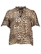 Bluzki damskie - Vero Moda Bluzka w kolorze jasnobrązowym - miniaturka - grafika 1