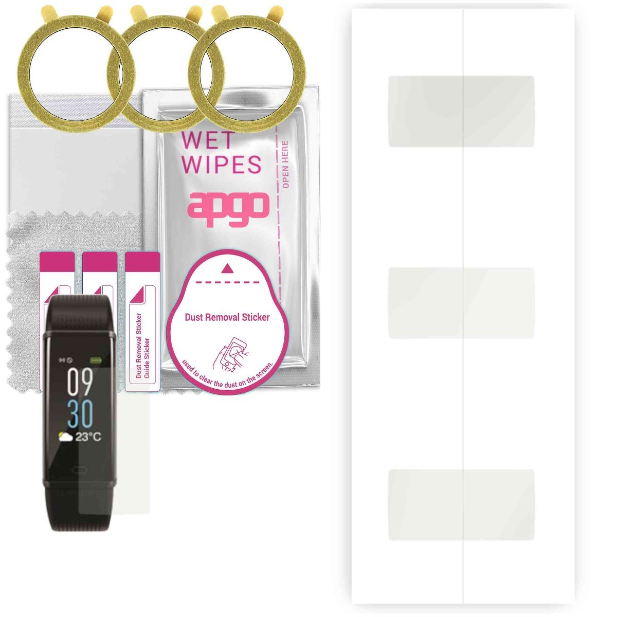 3x Folia hydrożelowa MATOWA do Acme ACT304 - apgo Smartwatch Hydrogel MATTE Protection Ochrona na ekran smartwatcha