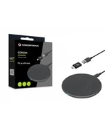 Ładowarki do telefonów - DARMOWA DOSTAWA - Conceptronic Bezprzewodowa Ładowarka 15 W Qi Usb A Usb C Szara - miniaturka - grafika 1