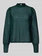 Bluzki damskie - Bluzka koronkowa o kroju regular fit z półgolfem model ‘BECCA’ - miniaturka - grafika 1