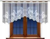 Firany - Firana, lambrekin wzór 21837 300x100cm (z taśmą) kwiaty, polski prod. HAFT - miniaturka - grafika 1