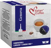 Kawa w kapsułkach i saszetkach - Italian Coffee Genova Decaffeinato 16 kapsułek do Lavazza A Modo Mio - miniaturka - grafika 1