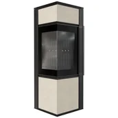 Piece wolnostojące - Piec stalowy koza TORA/S 8 kW fi 150 spiek FOKOS SALE czarne wyłożenie - miniaturka - grafika 1