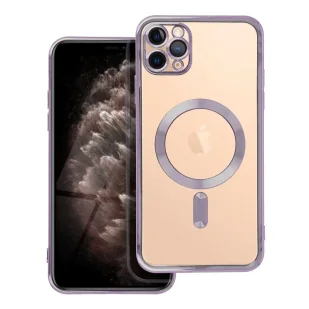 Futera Electro Mag Cover kompatybilny z MagSafe do IPHONE 11 PRO MAX fioletowy - Etui i futerały do telefonów - miniaturka - grafika 1
