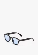 Okulary przeciwsłoneczne - Czarno-Niebieskie Przeciwsłoneczne Okulary z Okrągłą Oprawką Meropia - miniaturka - grafika 1