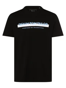 Tom Tailor Denim T-shirt męski Mężczyźni Bawełna czarny nadruk, S - Koszulki męskie - miniaturka - grafika 1