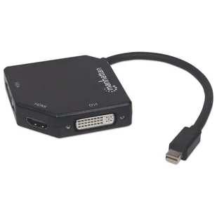 Manhattan Konwerter adapter Mini DisplayPort miniDP na HDMI/DVI/VGA M/F czarny (207720) - Kable komputerowe i do monitorów - miniaturka - grafika 2