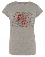 Koszulki i topy damskie - T-Shirt damski kolorowy nadruk Abstrakcja r.XXL - miniaturka - grafika 1