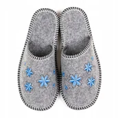 Kapcie damskie - NOWO, Kapcie pełne damskie, pantofle w kwiatki, rozmiar 37 - miniaturka - grafika 1