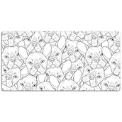 Podkładki na biurko - Mata ochronna na biurko Szkicowany buldog 120x60 cm - miniaturka - grafika 1