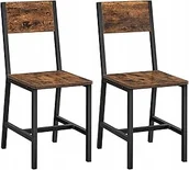 Krzesła - LDC092B01V1 Vasagle Krzesła do jadalni/kuchni komplet 2 szt. brązowe - miniaturka - grafika 1