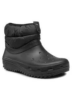 Crocs Kalosze Classic Neo Puff Shorty Boot W 207311 Czarny - Kalosze męskie - miniaturka - grafika 1