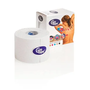 Cure Tape CLASSIC kinesiotaping Biały 5cm x 5m - Akcesoria do rehabilitacji - miniaturka - grafika 1
