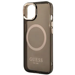 Guess GUHMP14MHTCMK iPhone 14 Plus 6,7" czarny/black hard case Gold Outline Translucent MagSafe - Etui i futerały do telefonów - miniaturka - grafika 6