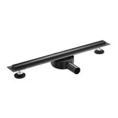 Odpływy liniowe - Balneo Odpływ liniowy SLIM & LOW Black / Czarny 800mm - miniaturka - grafika 1