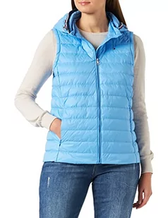 Tommy Hilfiger Damska kamizelka puchowa Lw, Błękit hortensji, XL - Kamizelki damskie - miniaturka - grafika 1