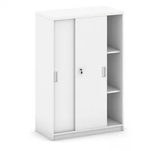 B2B Partner Szafa przesuwna Mirelli A+, 800 x 400 x 1200 mm, biały 437442 - Szafy biurowe - miniaturka - grafika 1