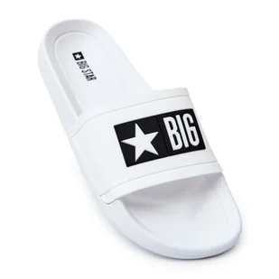 Męskie Klapki Big Star DD174700 Białe - Klapki i japonki męskie - miniaturka - grafika 1