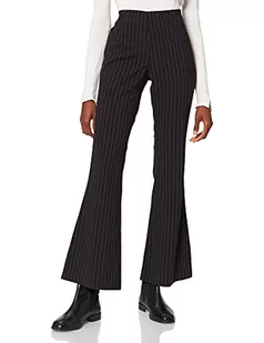 Urban Classics Męskie spodnie Ladies Flared Pin Stripe Pants, czarny/biały, 5XL - Spodenki męskie - miniaturka - grafika 1