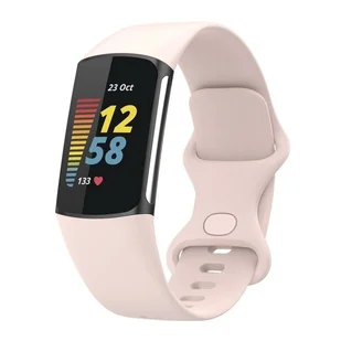 opaska pasek bransoleta SMOOTHBAND Fitbit Charge 5 / 6 pudrowa rozmiar S - Akcesoria do smartwatchy - miniaturka - grafika 1