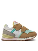 Buty dla dziewczynek - Pepe Jeans Sneakersy London Urban Gk PGS30599 Beżowy - miniaturka - grafika 1