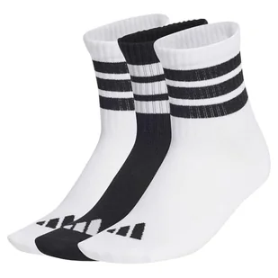 adidas RIBBED 3PP SOCKS, skarpetki męskie Unisex dla dzieci, biały/biały/czarny, - Skarpetki męskie - miniaturka - grafika 1