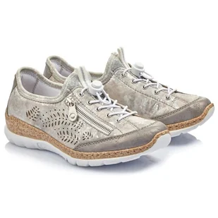 Sneakersy damskie Rieker N42K6-40 GREY COMBINATION 36 - Półbuty damskie - miniaturka - grafika 1