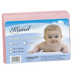Bellatex Prześcieradło dziecięce  frotte, różowe, 70 x 140 cm - Prześcieradła dla dzieci - miniaturka - grafika 1