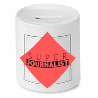 Skarbonki - SKARBONKA DLA DZIENNIKARZA SUPER JOURNALIST z Nadrukiem ze Zdjęciem - miniaturka - grafika 1