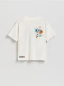 Koszulki dla chłopców - Reserved - T-shirt Niesamowity Świat Gumballa - złamana biel - miniaturka - grafika 1