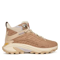 Buty sportowe damskie - Trekkingi Merrell Moab Speed 2 Mid Waterproof J038836 Beżowy - miniaturka - grafika 1