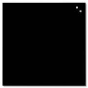 Tablice i flipcharty - NAGA Szklana tablica magnetyczna czarna 45x45 10701 10701 - miniaturka - grafika 1