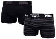 Majtki męskie - PUMA BOKSERKI MĘSKIE 2 PAK BLACK 907838 05 - Rozmiar: L - miniaturka - grafika 1