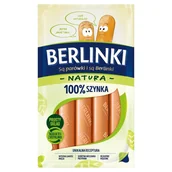 Kiełbasa i wędliny - Berlinki Natura Kiełbasa 100 % szynka 185 g - miniaturka - grafika 1