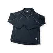 Bluzy męskie - Wciągana czarna bluza męska Under Armour L - miniaturka - grafika 1