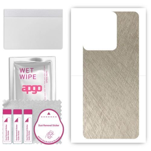 folia naklejka skórka strukturalna na TYŁ do Motorola Edge 50 Pro - Tytan Srebrny - apgo SKINS